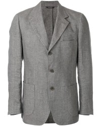 Мужской серый льняной пиджак от Loro Piana