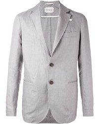 Мужской серый льняной пиджак от Oliver Spencer