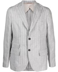 Мужской серый льняной пиджак от Peserico