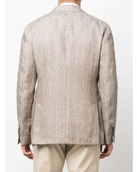 Мужской серый льняной пиджак от Lardini