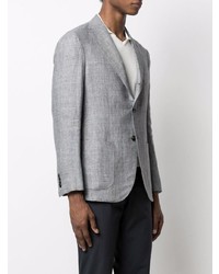 Мужской серый льняной пиджак от Barba