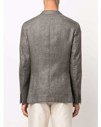 Мужской серый льняной пиджак от Z Zegna