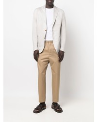 Мужской серый льняной пиджак от Canali