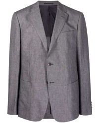 Мужской серый льняной пиджак от Z Zegna