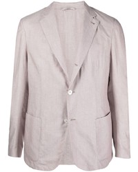 Мужской серый льняной пиджак от Zegna