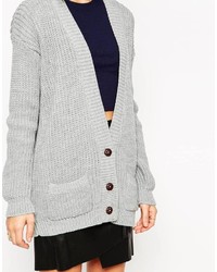 Женский серый массивный кардиган от Daisy Street