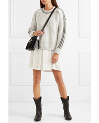 Женский серый массивный свитер с круглым вырезом от IRO