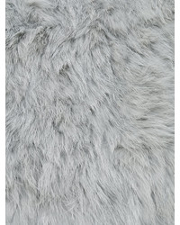 Женский серый меховой шарф от Yves Salomon