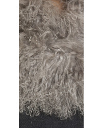 Женский серый меховой шарф от Jocelyn