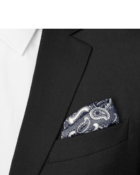 Серый нагрудный платок с "огурцами" от Turnbull & Asser