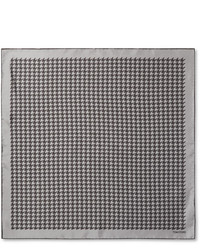 Серый нагрудный платок с узором "гусиные лапки" от Tom Ford