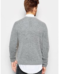 Мужской серый новогодний свитер с круглым вырезом от Asos