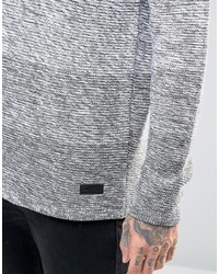 Мужской серый омбре свитер с круглым вырезом от ONLY & SONS