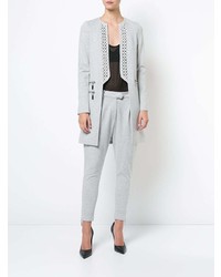 Женский серый открытый жакет от Thomas Wylde