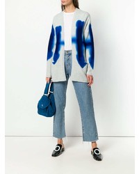 Женский серый открытый кардиган с принтом от Suzusan