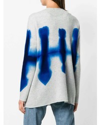 Женский серый открытый кардиган с принтом от Suzusan