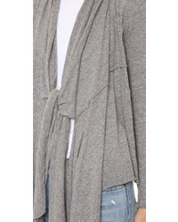 Женский серый открытый кардиган от Bobi