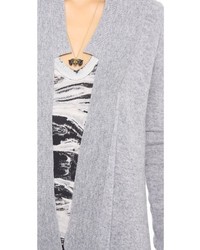 Женский серый открытый кардиган от Enza Costa