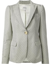 Женский серый пиджак в вертикальную полоску от Armani Collezioni