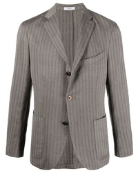 Мужской серый пиджак в вертикальную полоску от Boglioli