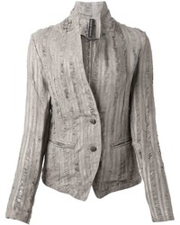 Женский серый пиджак в вертикальную полоску от Giorgio Brato