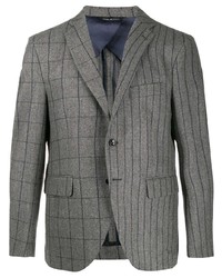 Мужской серый пиджак в вертикальную полоску от Lc23
