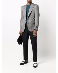 Мужской серый пиджак в вертикальную полоску от Dolce & Gabbana