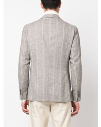 Мужской серый пиджак в вертикальную полоску от Tagliatore