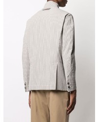 Мужской серый пиджак в вертикальную полоску от Sease