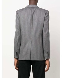 Мужской серый пиджак в вертикальную полоску от Saint Laurent