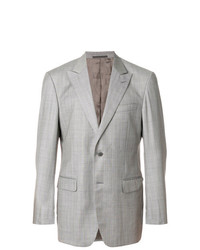 Мужской серый пиджак в вертикальную полоску от Versace Vintage