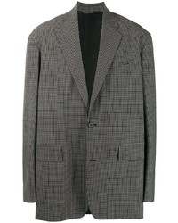 Мужской серый пиджак в клетку от Balenciaga