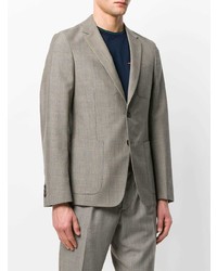 Мужской серый пиджак в клетку от Prada