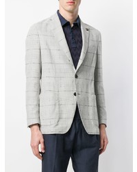 Мужской серый пиджак в клетку от Gabriele Pasini