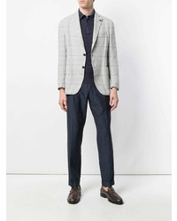 Мужской серый пиджак в клетку от Gabriele Pasini