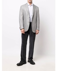 Мужской серый пиджак в клетку от Corneliani