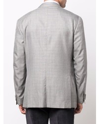 Мужской серый пиджак в клетку от Corneliani