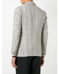 Мужской серый пиджак в клетку от Eleventy