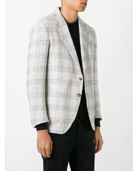 Мужской серый пиджак в клетку от Eleventy