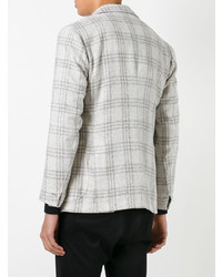 Мужской серый пиджак в клетку от Eleventy