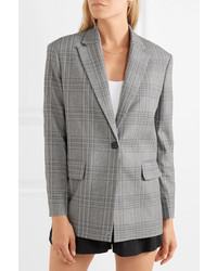Женский серый пиджак в клетку от Maje