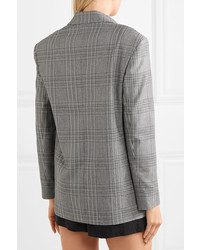 Женский серый пиджак в клетку от Maje