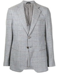 Мужской серый пиджак в клетку от Giorgio Armani
