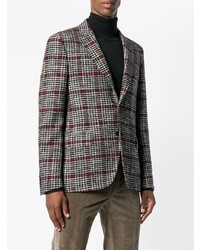 Мужской серый пиджак в клетку от Mp Massimo Piombo