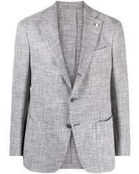 Мужской серый пиджак в клетку от Luigi Bianchi Mantova