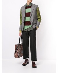 Мужской серый пиджак в клетку от Junya Watanabe MAN