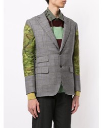 Мужской серый пиджак в клетку от Junya Watanabe MAN