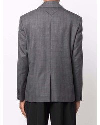 Мужской серый пиджак в клетку от Prada
