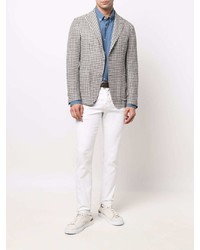 Мужской серый пиджак в мелкую клетку от Tagliatore