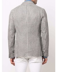 Мужской серый пиджак в мелкую клетку от Tagliatore